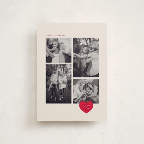 This is a brulee valentine postcards with standard by Kamala Nahas called four of hearts printing on signature in postcard