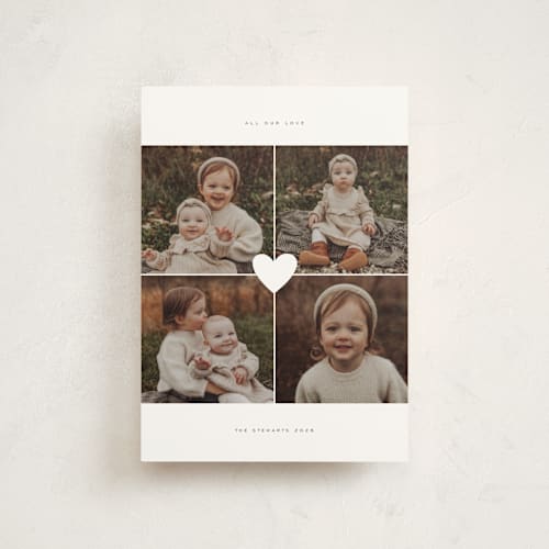This is a cloud valentine postcards with standard by Nicole Walsh called heart centered printing on signature in postcard