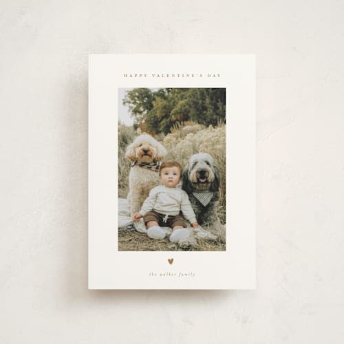 This is a caramel valentine postcards with standard by Ani Somi called tiny heart printing on signature in postcard