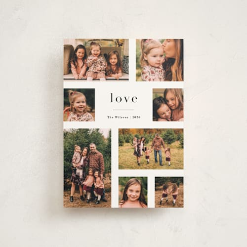 This is a snow valentine postcards with standard by Jennifer Wick called editorial printing on signature in postcard