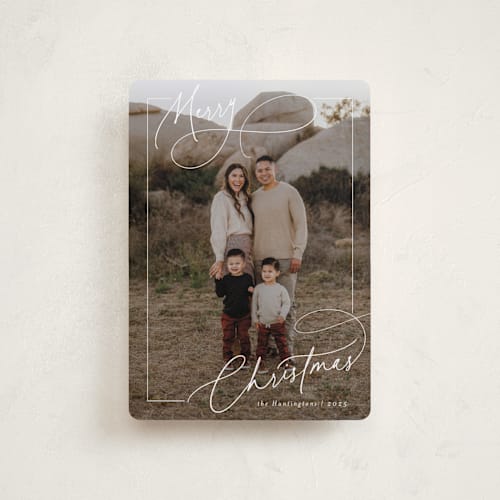 This is a snow petite holiday cards with standard by Nicoletta Savod called sophisticate printing on recycled smooth signature in petite