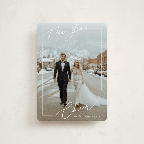 This is a snow petite holiday cards with standard by Nicoletta Savod called sophisticate printing on recycled smooth signature in petite