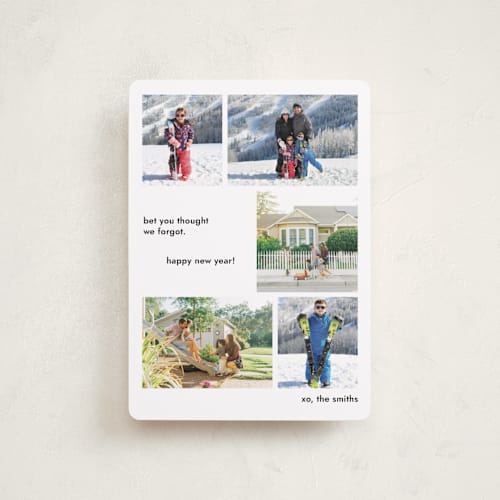 This is a lump of coal petite holiday cards with standard by Megan Davis called forgot printing on recycled smooth signature in petite