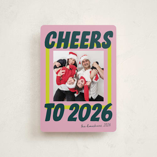 This is a gumdrop petite holiday cards with standard by Shari Margolin called bold and bright printing on recycled smooth signature in petite