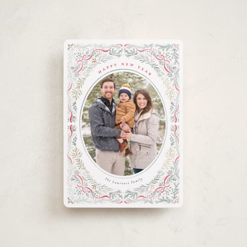 This is a christmas petite holiday cards with standard by Petra Kern called forget us not printing on recycled smooth signature in petite