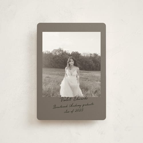 This is a earth graduation announcements with standard by Sara Hicks Malone called scrapbook printing on signature in petite