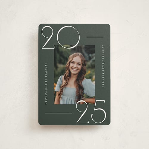 This is a ivy graduation announcements with standard by Kelly Schmidt called numbered printing on signature in petite