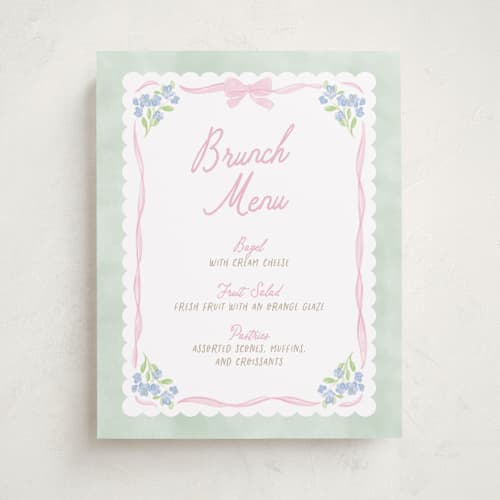 This is a cupcake baby shower decorations with standard by Creo Study called little fleur printing on doublethick in 11x14