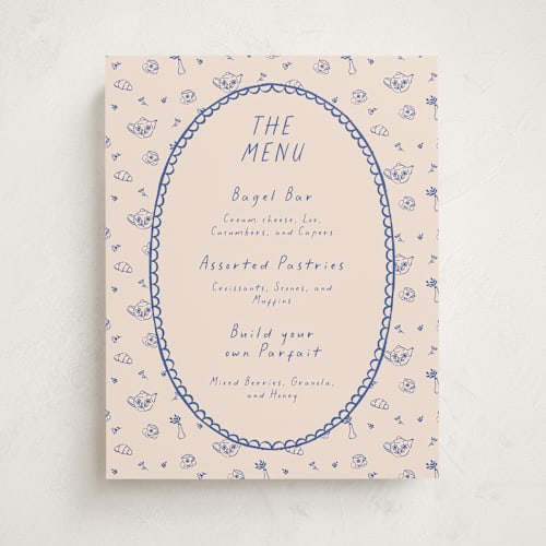 This is a fine china baby shower decorations with standard by Carmia Jordaan called doodle tea party printing on doublethick in 11x14