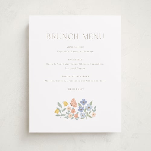 This is a meadow baby shower decorations with standard by Brandy Folse called spring awakening printing on doublethick in 11x14