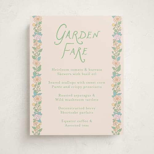 This is a sky baby shower decorations with standard by Creo Study called vintage blossom printing on doublethick in 11x14