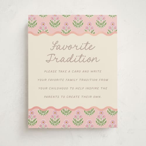 This is a poppy baby shower decorations with standard by Creo Study called botanical maximalism printing on doublethick in 11x14