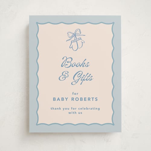 This is a frost baby shower decorations with standard by Creo Study called après ski printing on doublethick in 11x14