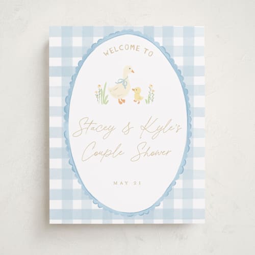 This is a sky baby shower decorations with standard by Creo Study called vintage goose printing on premium sign board in 11x14