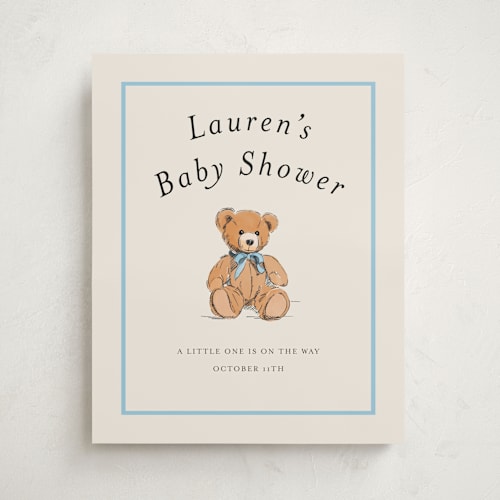 This is a frost baby shower decorations with standard by Becky Nimoy called antique teddy bear printing on doublethick in 16x20
