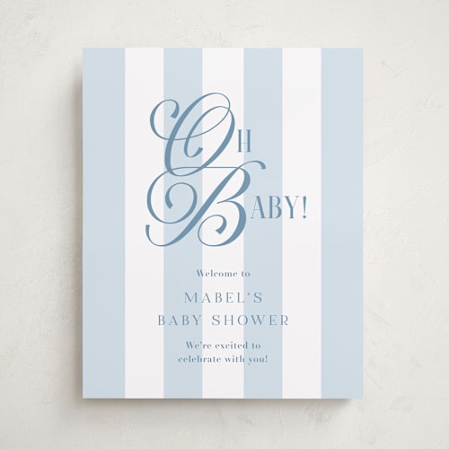 This is a bluebonnet baby shower decorations with standard by Laura Hankins called oh boy! printing on doublethick in 16x20