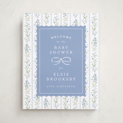 This is a cornflower baby shower decorations with standard by Erin L. Wilson called dorothy printing on premium sign board in 16x20