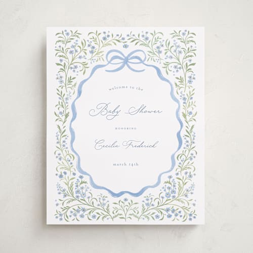 This is a sky baby shower decorations with standard by Paper Raven Co. called darling printing on premium sign board in 16x20