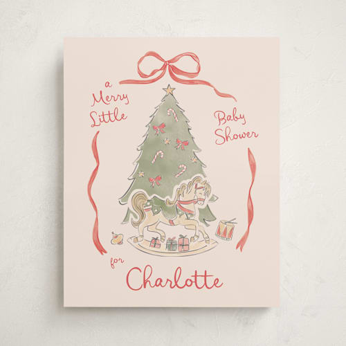 This is a peppermint baby shower decorations with standard by Creo Study called toys and joy printing on premium sign board in 16x20