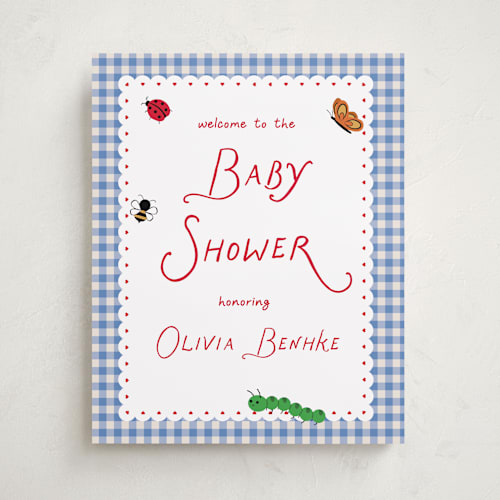 This is a sky baby shower decorations with standard by Jennifer Lew called love bug printing on premium sign board in 16x20