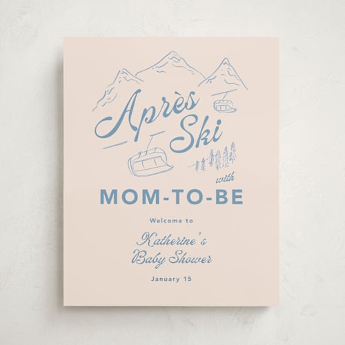 This is a frost baby shower decorations with standard by Creo Study called après ski printing on premium sign board in 16x20