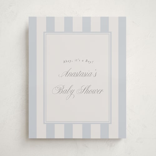 This is a sailor baby shower decorations with standard by Stephanie Hawkes called on board printing on doublethick in 16x20