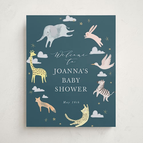 This is a agave baby shower decorations with standard by Hannah Williams called little wild one printing on doublethick in 16x20