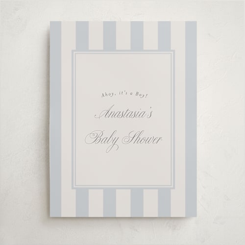 This is a sailor baby shower decorations with standard by Stephanie Hawkes called on board printing on premium sign board in 18x24