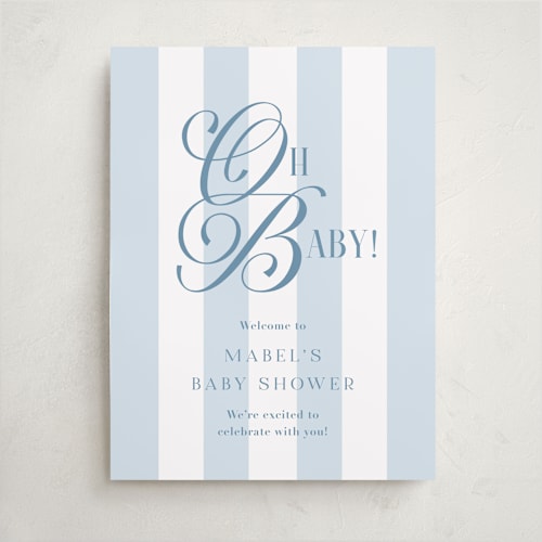 This is a bluebonnet baby shower decorations with standard by Laura Hankins called oh boy! printing on premium sign board in 18x24