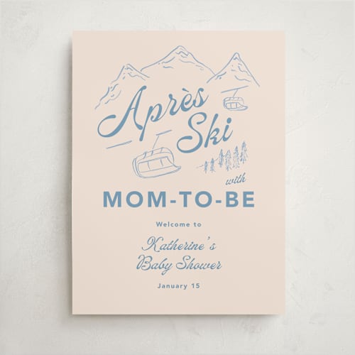 This is a frost baby shower decorations with standard by Creo Study called après ski printing on premium sign board in 18x24