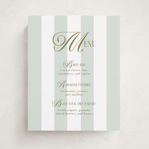 This is a spearmint baby shower decorations with standard by Laura Hankins called oh boy! printing on doublethick in 8x10