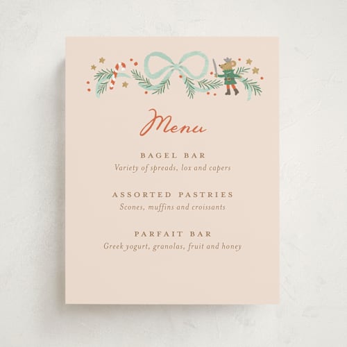 This is a cream baby shower decorations with standard by Jennifer Wick called little sugar plum printing on doublethick in 8x10