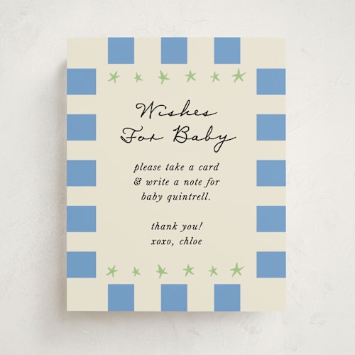 This is a lime baby shower decorations with standard by Jackie Crawford called petit pomodoro printing on doublethick in 8x10