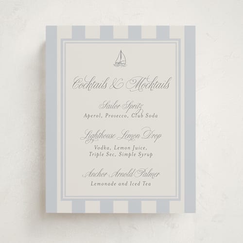 This is a sailor baby shower decorations with standard by Stephanie Hawkes called on board printing on doublethick in 8x10