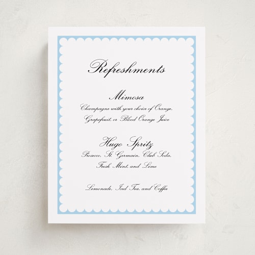 This is a sky baby shower decorations with standard by Catherine Culvenor called sweetly scalloped printing on doublethick in 8x10