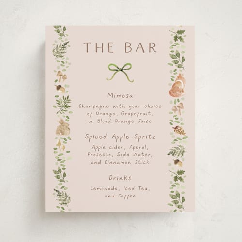 This is a sand baby shower decorations with standard by frau brandt called forest baby shower printing on doublethick in 8x10
