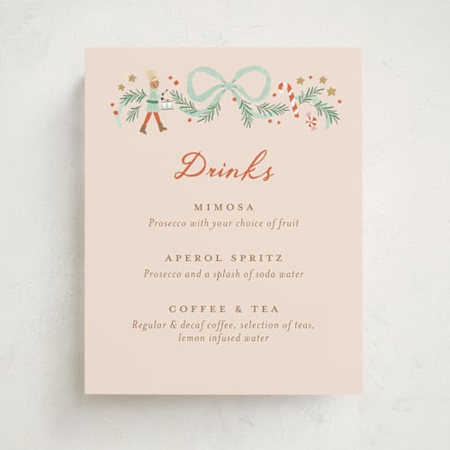 This is a cream baby shower decorations with standard by Jennifer Wick called little sugar plum printing on doublethick in 8x10