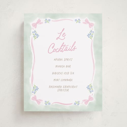 This is a cupcake baby shower decorations with standard by Creo Study called little fleur printing on doublethick in 8x10