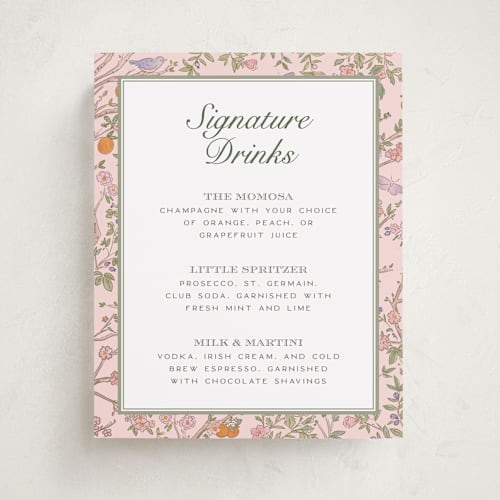 This is a petal baby shower decorations with standard by Jenna Holcomb called bird and bough printing on doublethick in 8x10