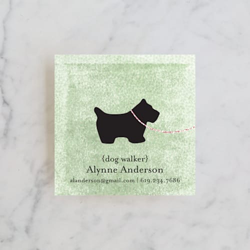 This is a grass business cards by Griffinbell Paper Co. called through the lawn printing on signature in standard