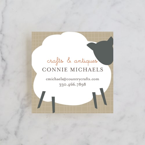 This is a orange zest business cards by Robin Ott called country crafts printing on signature in standard
