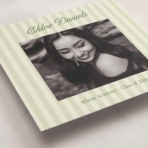 This is a pistachio graduation announcements with standard by Cindy Reynolds called certified success printing on recycled smooth signature in standard