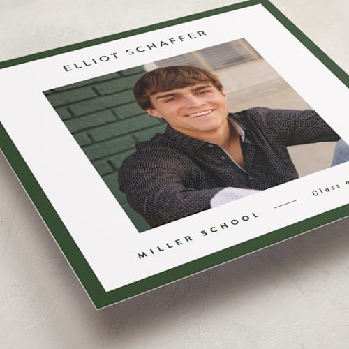 This is a spruce graduation announcements with standard by JoAnn Jinks called square printing on recycled smooth signature in standard