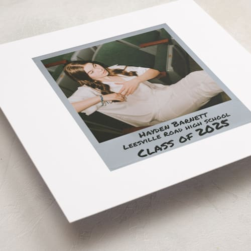 This is a noir graduation announcements with standard by Cleghorn Creative called photo snap + penned names printing on recycled smooth signature in standard