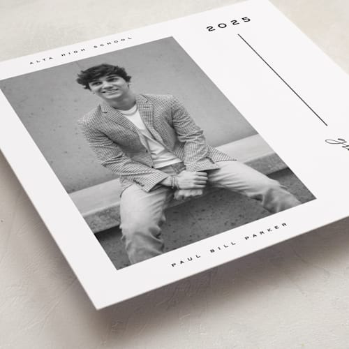 This is a pencil graduation announcements with standard by Yuliya Evseeva called onward bound printing on recycled smooth signature in standard