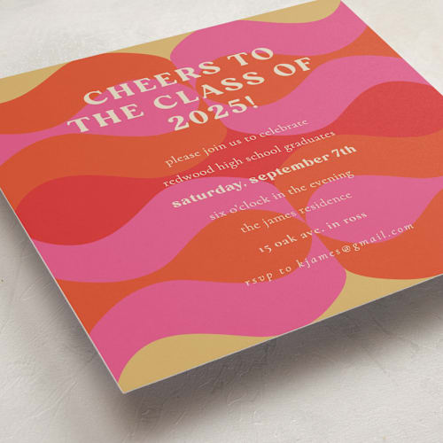 This is a new york graduation invitations with standard by Bethania Lima called pop love printing on signature in standard