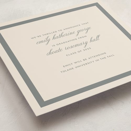 This is a oyster graduation announcements with standard by Megan Davis called montauk printing on signature in standard
