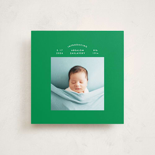 This is a grass birth announcements with standard by Phrosné Barwood called my child printing on recycled smooth signature in standard