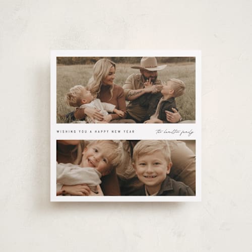 This is a coal photo christmas cards with standard by Blustery August called classic square printing on recycled smooth signature in standard