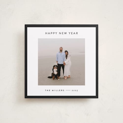 This is a charcoal new year photo cards with standard by JoAnn Jinks called square printing on recycled smooth signature in standard